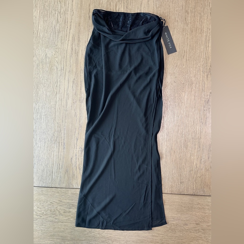 NEW! White Fox Boutique It’s a Sign Maxi Skirt Size Small Black - Picture 6 of 14